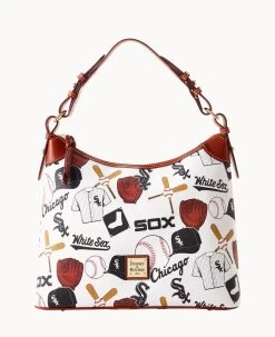 MLB White Sox Hobo WHITE SOX 15 MLB White Sox Hobo WHITE SOX -Online Sale Dooney & Bourke B0924G QUMWPATNWHSX 1