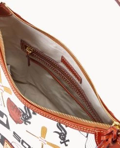 MLB White Sox Hobo WHITE SOX 13 MLB White Sox Hobo WHITE SOX -Online Sale Dooney & Bourke B0924G QUMWPATNWHSX ALT2