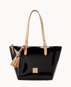 Patent Maxine Tote Black -Online Sale Dooney & Bourke B0972G PTBLSVNA 2