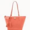 Saffiano Maxine Tote Coral