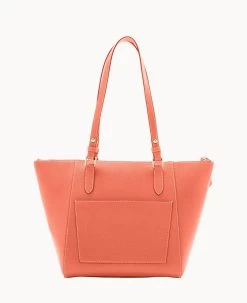 Saffiano Maxine Tote Coral -Online Sale Dooney & Bourke B0972G SICRSICR ALT3