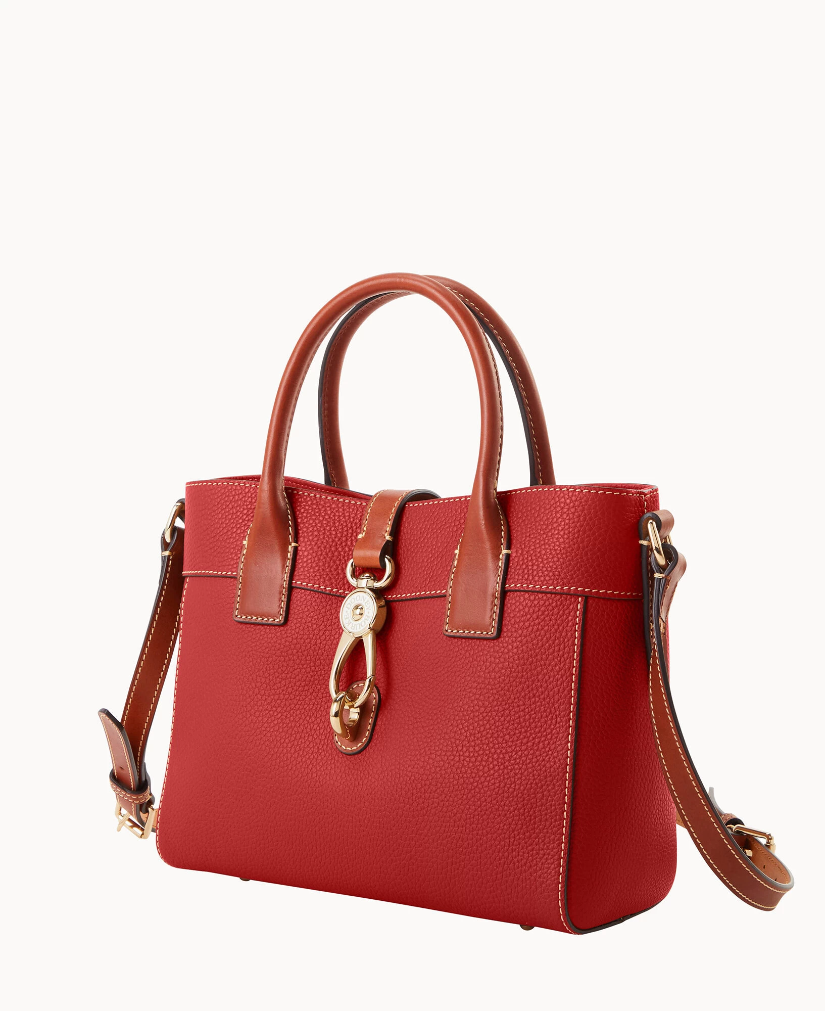Pebble Grain Amelie Tote Red 5 Pebble Grain Amelie Tote Red - Image 3