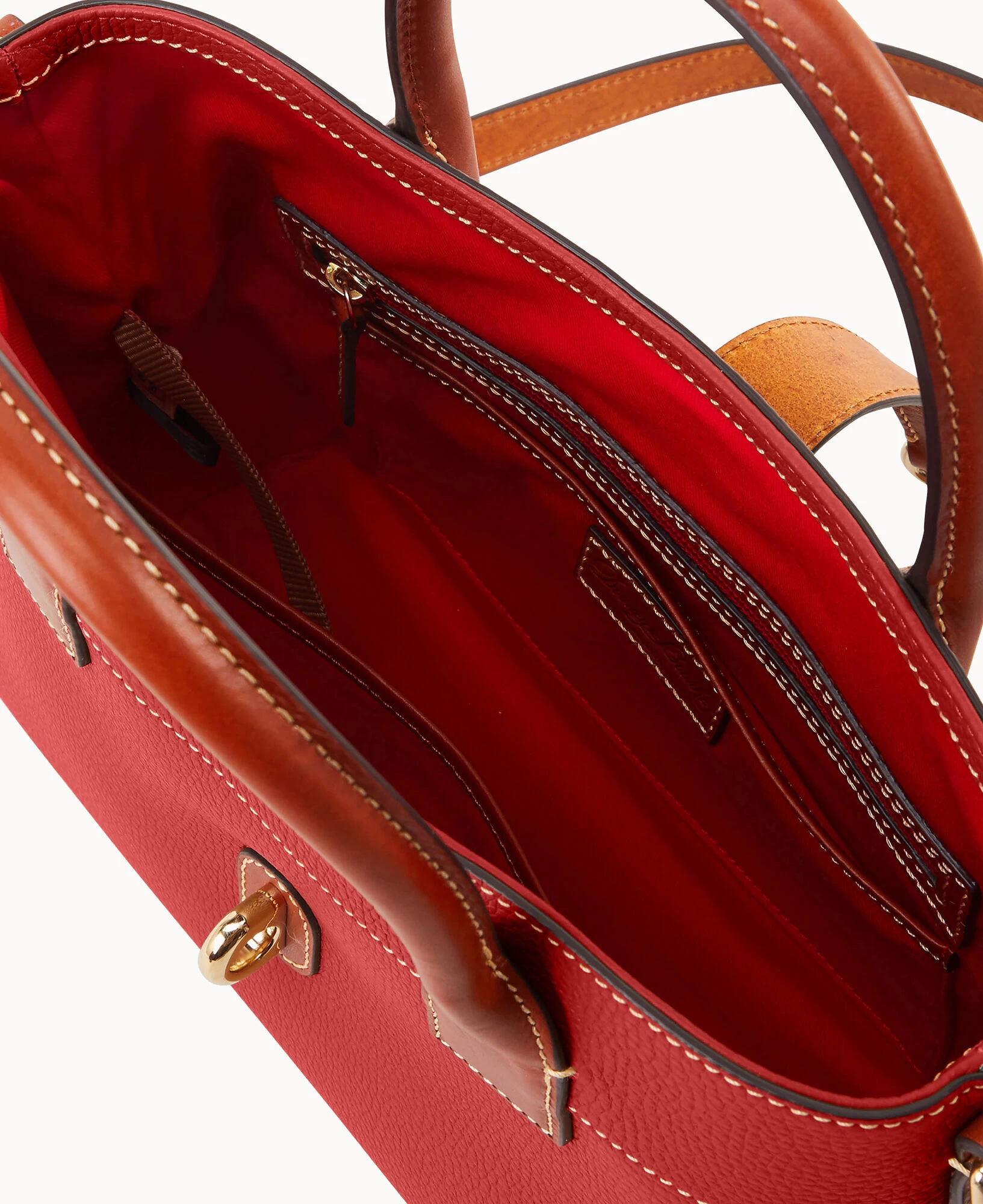 Pebble Grain Amelie Tote Red 6 Pebble Grain Amelie Tote Red - Image 4