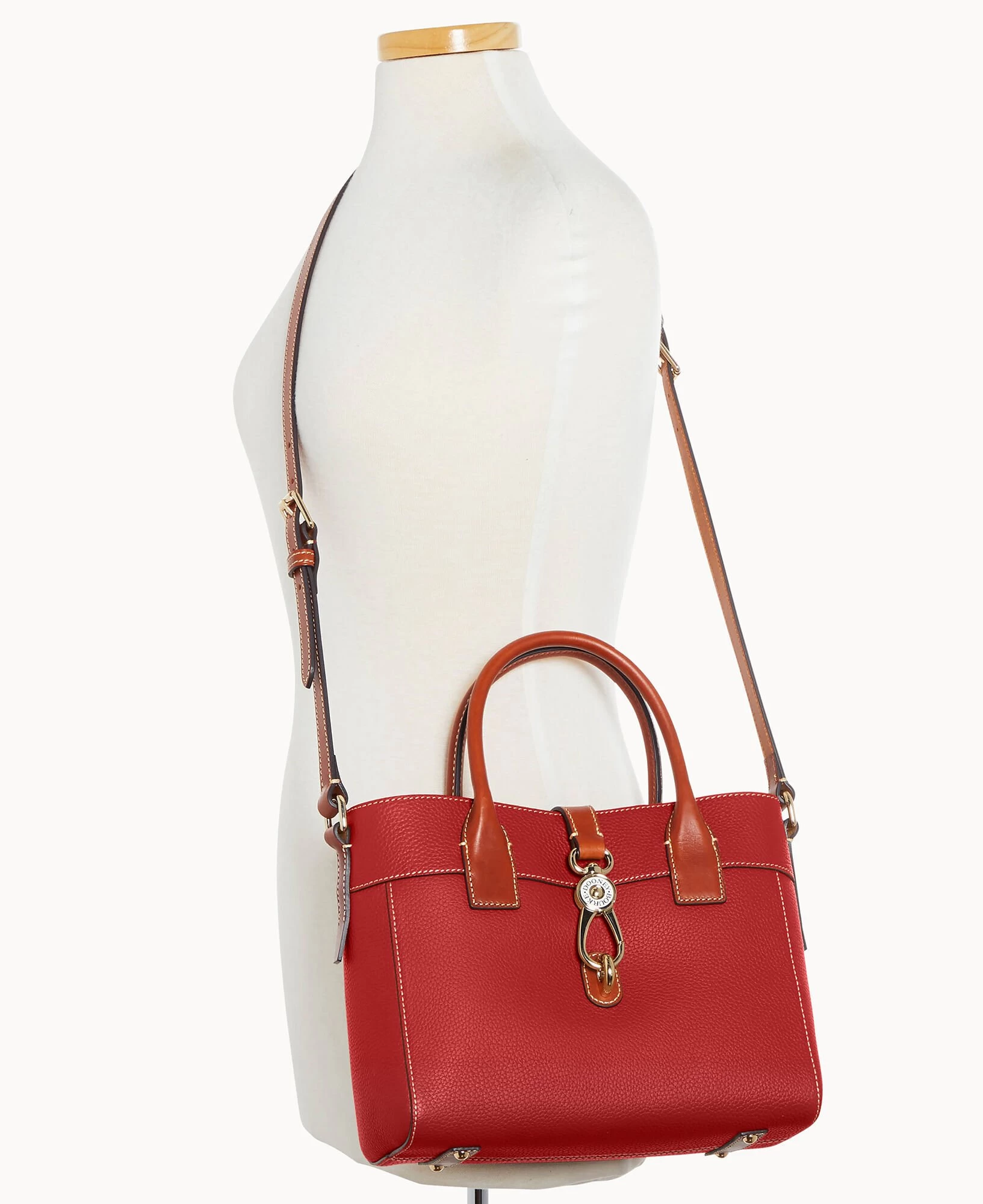 Pebble Grain Amelie Tote Red 12 Pebble Grain Amelie Tote Red - Image 10