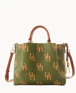 Monogram Large Barlow Wine -Online Sale Dooney & Bourke B1039G QRAVPAKR