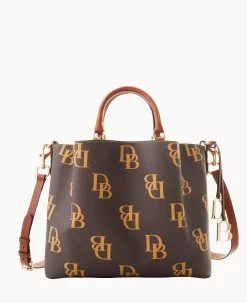 Monogram Large Barlow Wine -Online Sale Dooney & Bourke B1039G QRBMPAKR