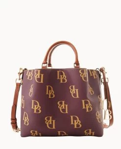 Monogram Large Barlow Wine -Online Sale Dooney & Bourke B1039G QRWNPAKR 1
