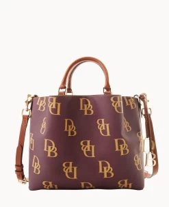 Monogram Large Barlow Wine -Online Sale Dooney & Bourke B1039G QRWNPAKR 2
