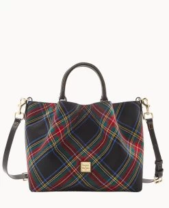 Tartan Large Barlow Black -Online Sale Dooney & Bourke B1039G TTBLPABL 1