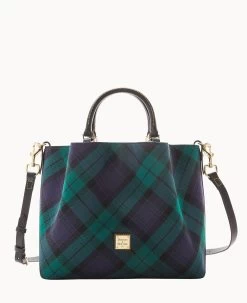 Tartan Large Barlow Black -Online Sale Dooney & Bourke B1039G TTNVPABL