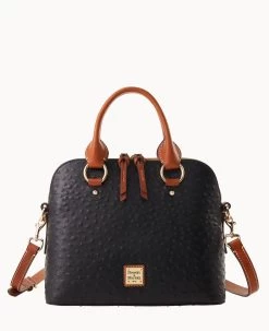Ostrich Cameron Satchel Black 27 Ostrich Cameron Satchel Black -Online Sale Dooney & Bourke B1076G OTBLPAKR 2