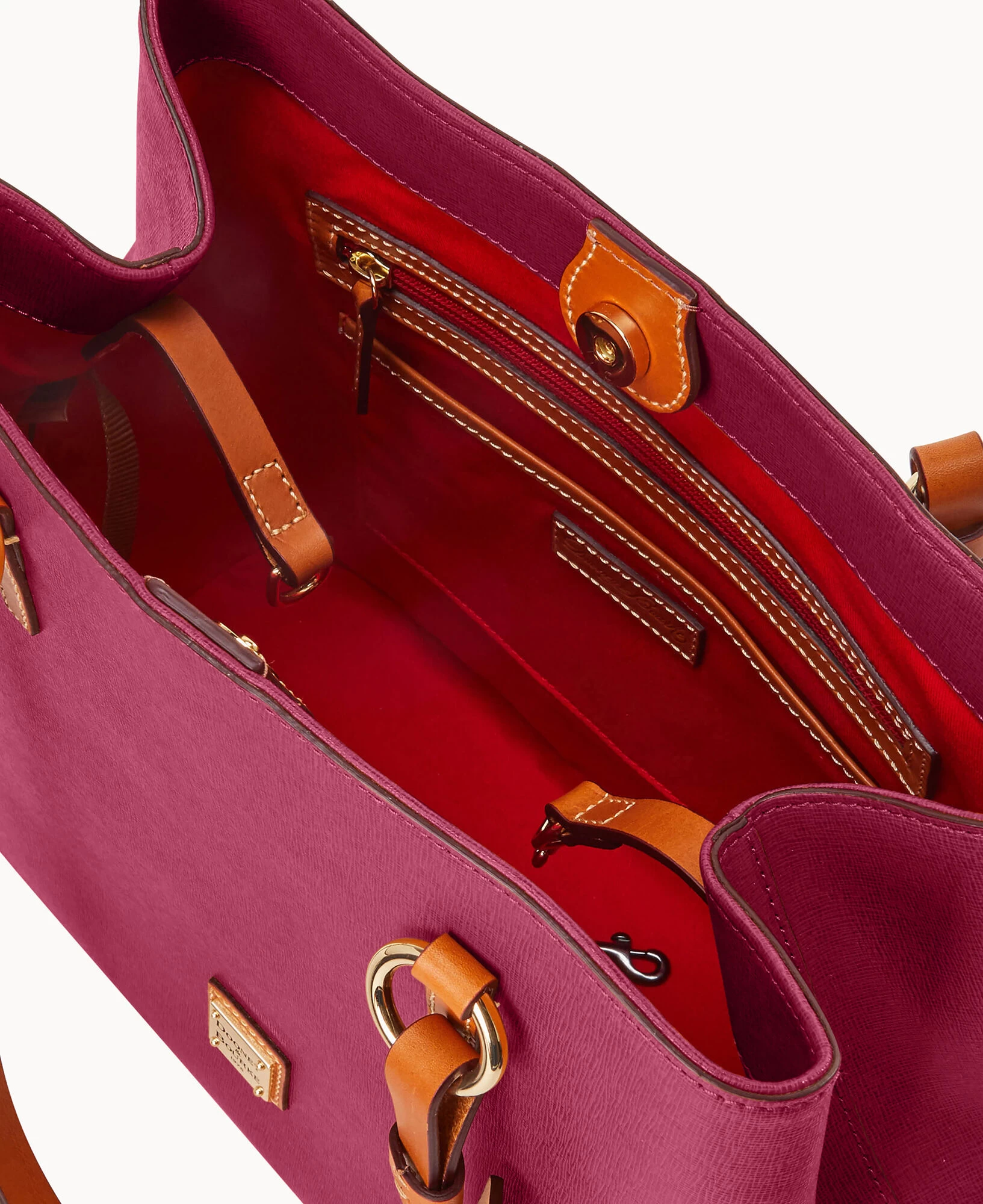 Saffiano Briana With Pouch Cranberry 5 Saffiano Briana With Pouch Cranberry - Image 3