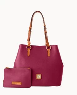 Saffiano Briana With Pouch Cranberry 30 Saffiano Briana With Pouch Cranberry -Online Sale Dooney & Bourke B1157G SICBPANA ALT3 1