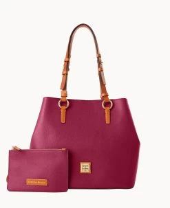 Saffiano Briana With Pouch Cranberry 25 Saffiano Briana With Pouch Cranberry -Online Sale Dooney & Bourke B1157G SICBPANA ALT3