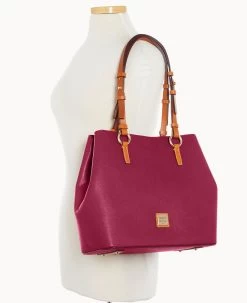 Saffiano Briana With Pouch Cranberry 26 Saffiano Briana With Pouch Cranberry -Online Sale Dooney & Bourke B1157G SICBPANA ALT4