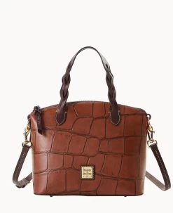 Denison Small Heidi Satchel Cognac -Online Sale Dooney & Bourke B1217G 8DCGPABM 2
