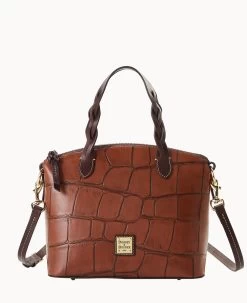 Denison Small Heidi Satchel Cognac