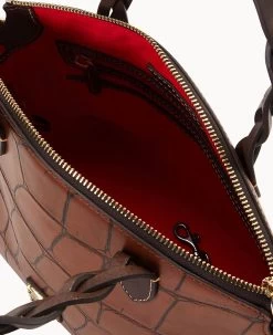 Denison Small Heidi Satchel Cognac -Online Sale Dooney & Bourke B1217G 8DCGPABM ALT2