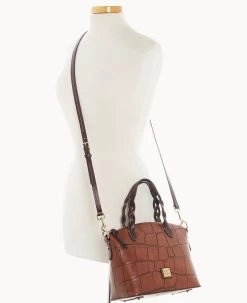 Denison Small Heidi Satchel Cognac -Online Sale Dooney & Bourke B1217G 8DCGPABM ALT4 1