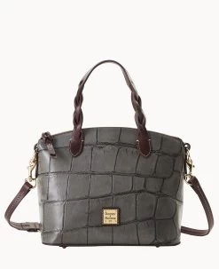 Denison Small Heidi Satchel Cognac -Online Sale Dooney & Bourke B1217G 8DSMPABM