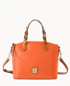 Wexford Leather Small Heidi Satchel Oyster -Online Sale Dooney & Bourke B1217G JKCRPANA