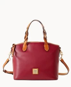 Wexford Leather Small Heidi Satchel Oyster -Online Sale Dooney & Bourke B1217G JKMZPANA