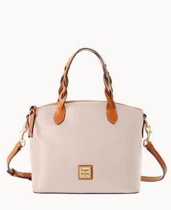 Wexford Leather Small Heidi Satchel Oyster