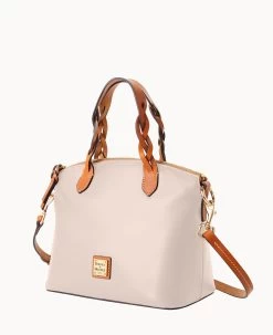 Wexford Leather Small Heidi Satchel Oyster -Online Sale Dooney & Bourke B1217G JKOYPANA ALT1