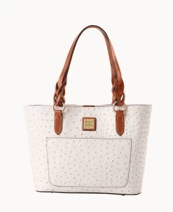 Ostrich Small Gretchen Tote Bone -Online Sale Dooney & Bourke B1219G OTBOPAKR