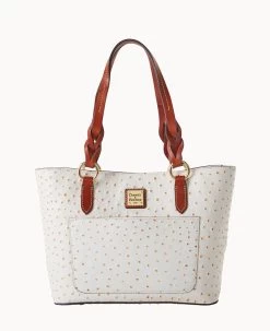 Ostrich Small Gretchen Tote Bone -Online Sale Dooney & Bourke B1219G OTBOPATN 1