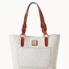 Ostrich Small Gretchen Tote Bone