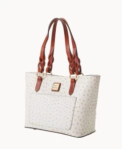 Ostrich Small Gretchen Tote Bone -Online Sale Dooney & Bourke B1219G OTBOPATN ALT1 1