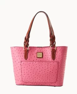 Ostrich Small Gretchen Tote Bone -Online Sale Dooney & Bourke B1219G OTHPPATN