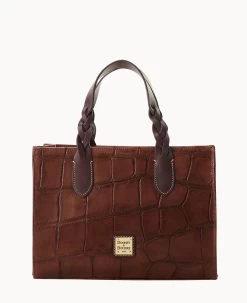 Denison Gia Satchel Cognac -Online Sale Dooney & Bourke B1298G 8DCGPABM 2