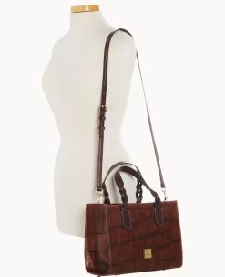 Denison Gia Satchel Cognac -Online Sale Dooney & Bourke B1298G 8DCGPABM ALT4