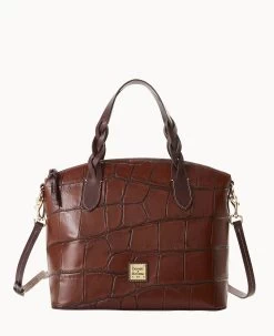 Denison Celeste Satchel Espresso -Online Sale Dooney & Bourke B1299G 8DCGPABM
