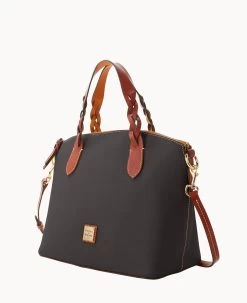 Pebble Grain Celeste Satchel Black -Online Sale Dooney & Bourke B1299G AWBLPATN ALT1 1