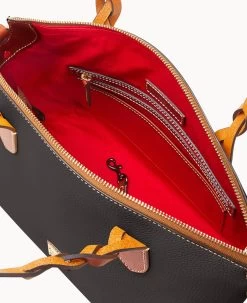 Pebble Grain Celeste Satchel Black -Online Sale Dooney & Bourke B1299G AWBLPATN ALT2 1