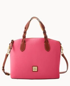 Pebble Grain Celeste Satchel Black -Online Sale Dooney & Bourke B1299G AWHPPATN