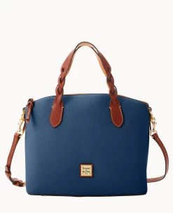 Pebble Grain Celeste Satchel Black -Online Sale Dooney & Bourke B1299G AWJEPATN