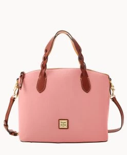 Pebble Grain Celeste Satchel Black -Online Sale Dooney & Bourke B1299G AWQLPATN