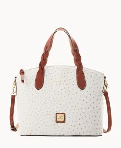 Ostrich Celeste Satchel Bone -Online Sale Dooney & Bourke B1299G OTBOPATN 1