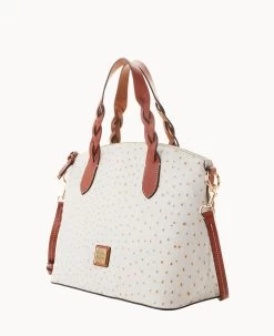 Ostrich Celeste Satchel Bone -Online Sale Dooney & Bourke B1299G OTBOPATN ALT1