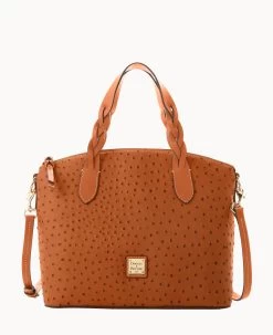 Ostrich Celeste Satchel Bone -Online Sale Dooney & Bourke B1299G OTCAPAKR