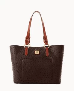 Ostrich Tammy Tote Caramel -Online Sale Dooney & Bourke B1312G OTBMPAKR