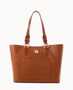 Ostrich Tammy Tote Caramel -Online Sale Dooney & Bourke B1312G OTCAPATN0001 2
