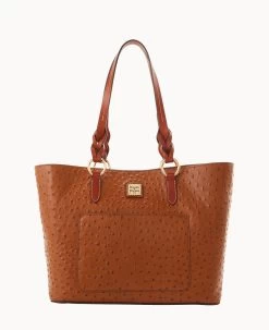 Ostrich Tammy Tote Caramel