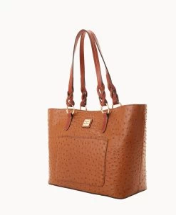 Ostrich Tammy Tote Caramel -Online Sale Dooney & Bourke B1312G OTCAPATN0001 ALT1
