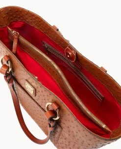 Ostrich Tammy Tote Caramel -Online Sale Dooney & Bourke B1312G OTCAPATN0001 ALT2
