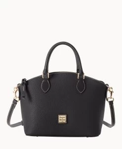 Pebble Grain Geena Satchel Black -Online Sale Dooney & Bourke B1327G AWBLPABL